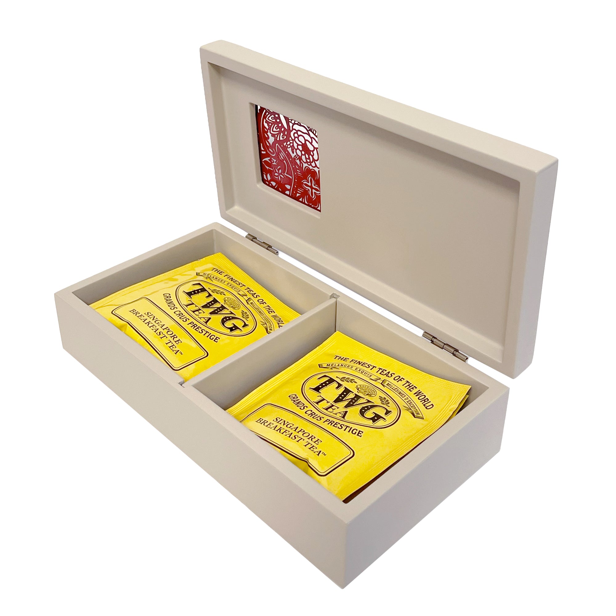 Tea Box, 2 Compartments, Harmony Tapestry