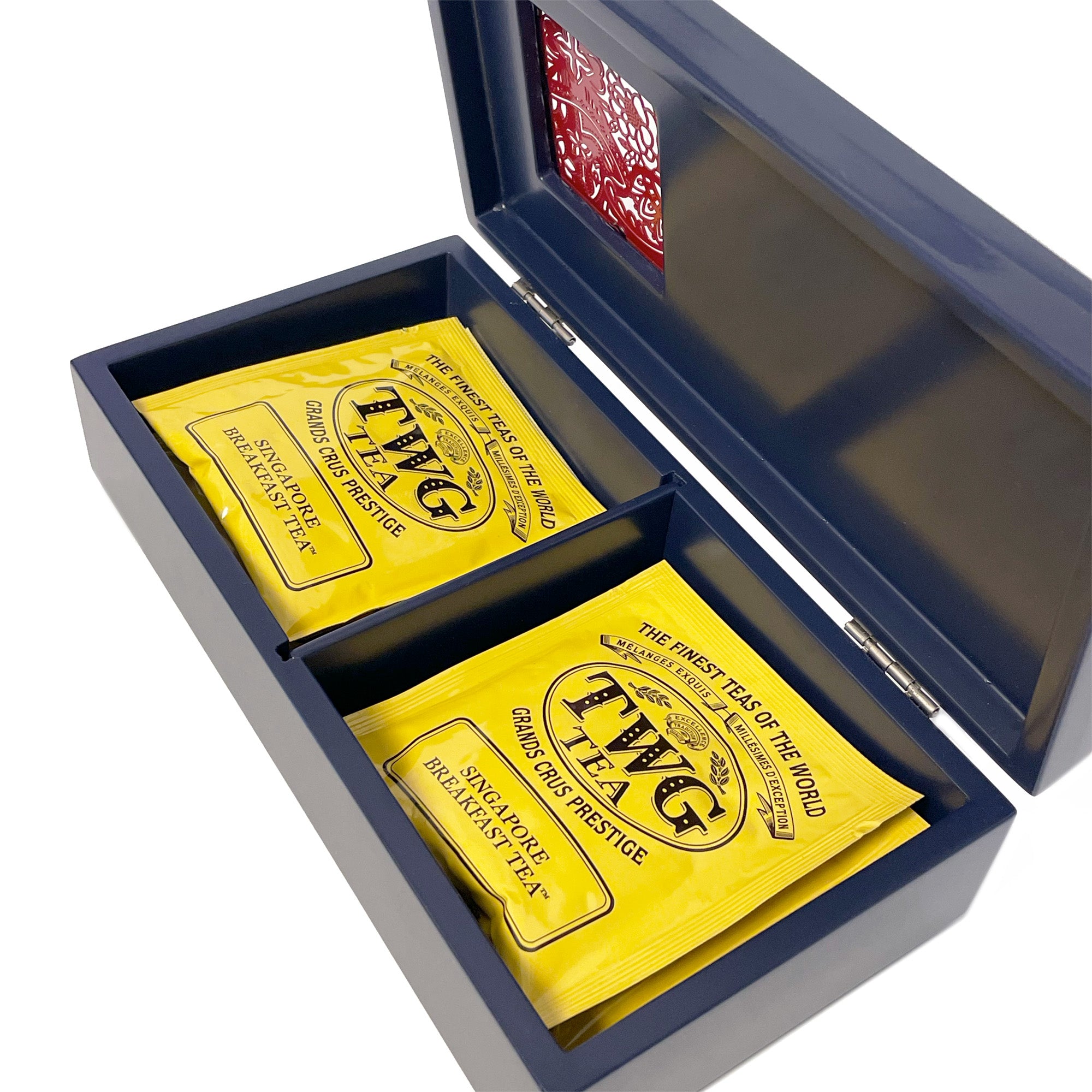 Tea Box, 2 Compartments, Harmony Tapestry