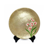 Display Plate with Stand, Round, Orchid