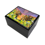 Tea Box, 2 Compartments, City in Blossom - Jewel Within