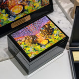 Tea Box, 2 Compartments, City in Blossom - Jewel Within